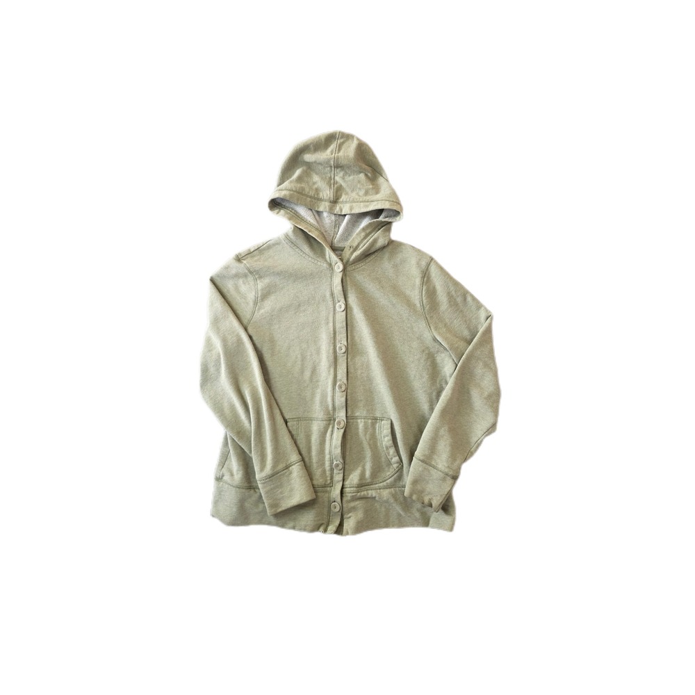 Route 66 green button up hooded cardigan